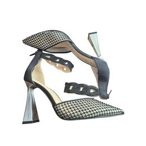 Betsey Johnson SB-JAD Pointed Toe Mesh Heels Size 10M